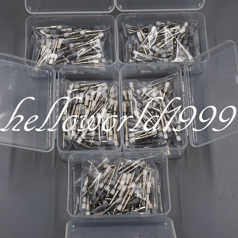 100 Pcs Dental White Nylon Polishing Flat Latch Polisher Prophy Brush Disposable