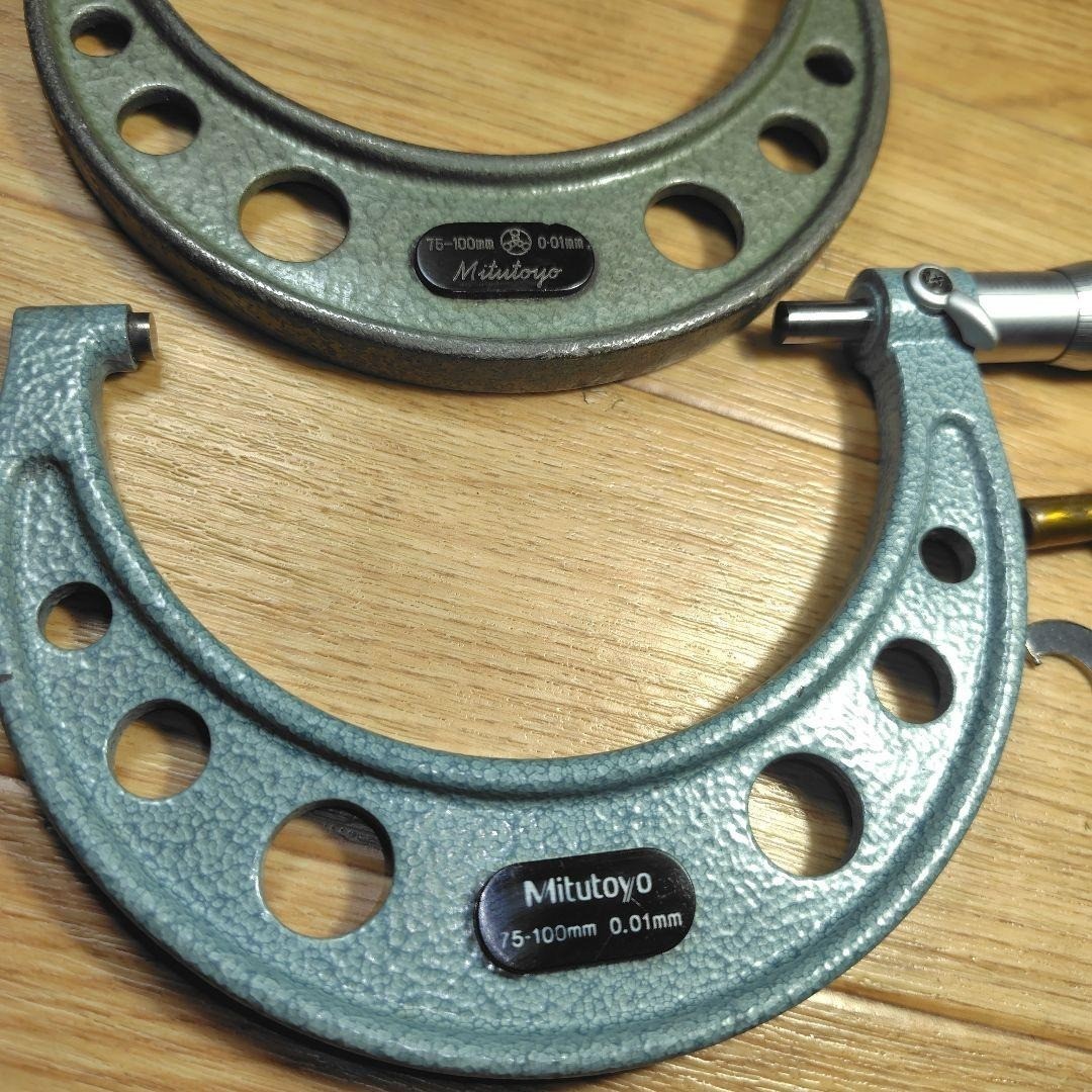 Mitutoyo Outside Micrometer OM-100 75-100mm Set 2pcs #29