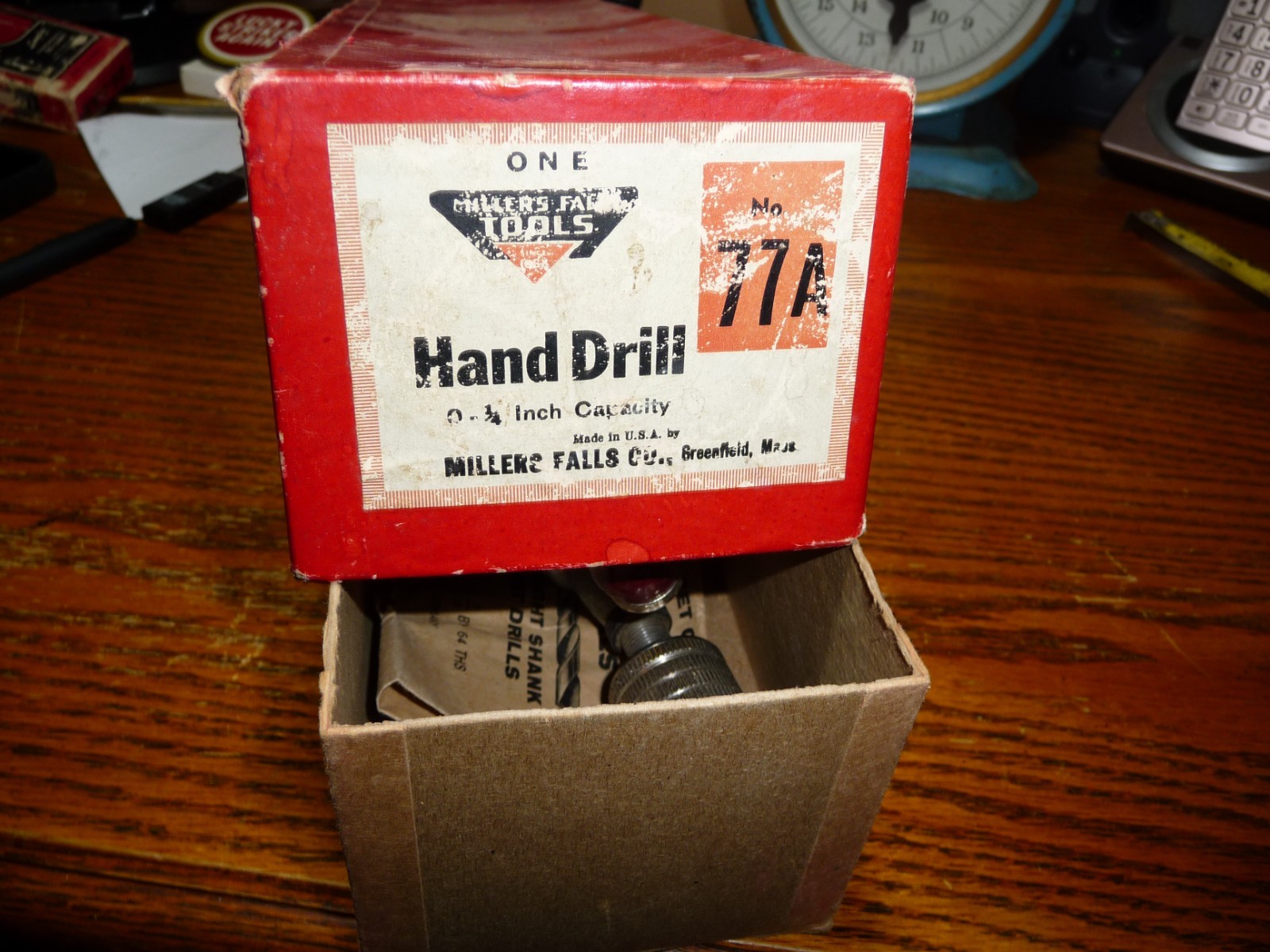 Millers Falls (Greenfield, Mass) No. 77A Hand Drill + Box( MINT)
