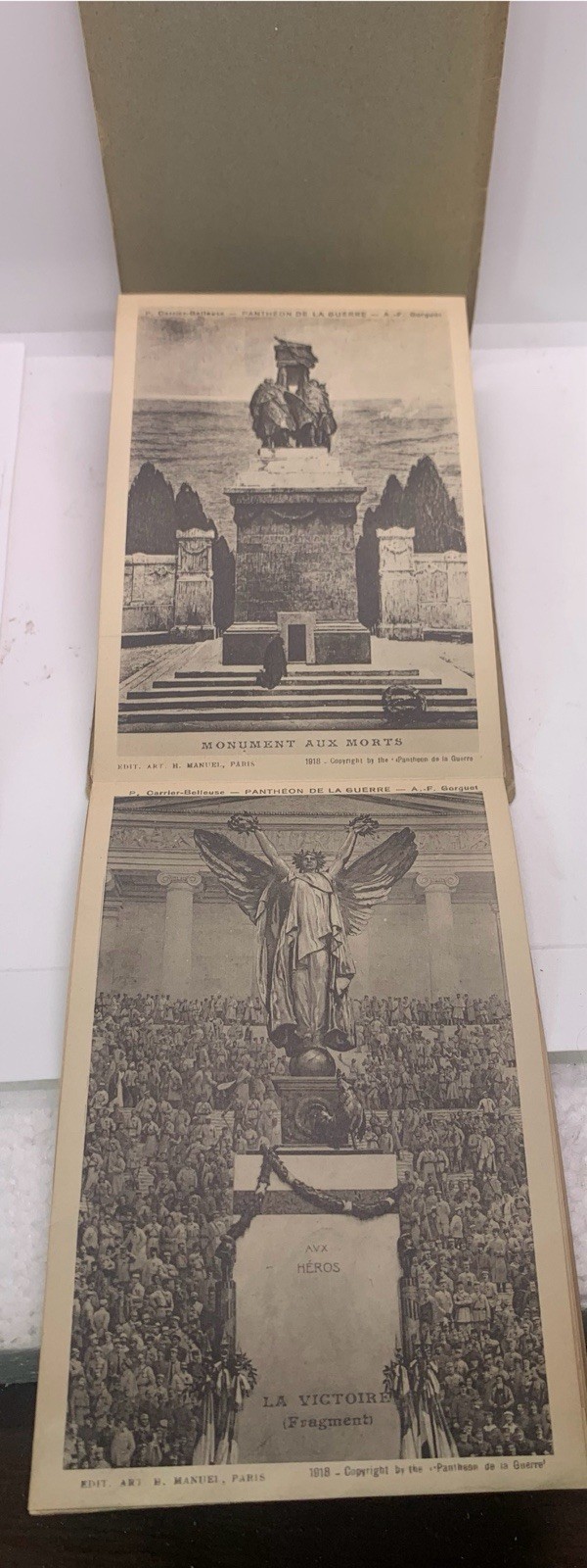 Souvenir Book, Panthéon de la Guerre Cards, 1918 Paris, WW I Images, Set Of 20