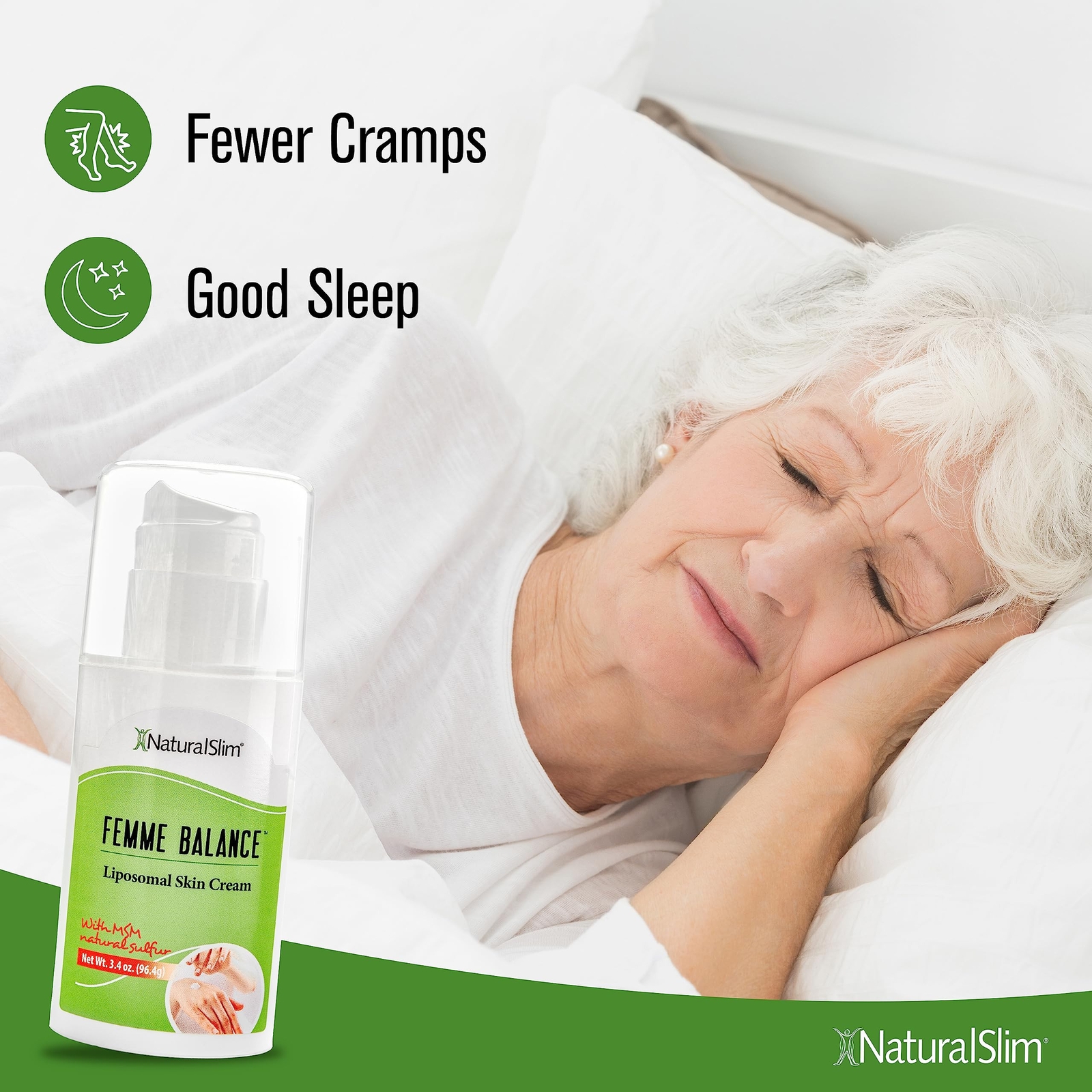 NaturalSlim Femme Balance Progesterone Cream Natural Balancing Skin Cream 2-Pack