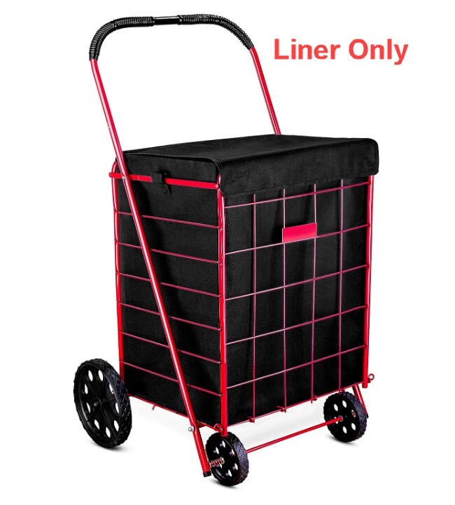 Folding Shopping Cart Liner Rolling Utility Trolley Grocery Basket Waterproof