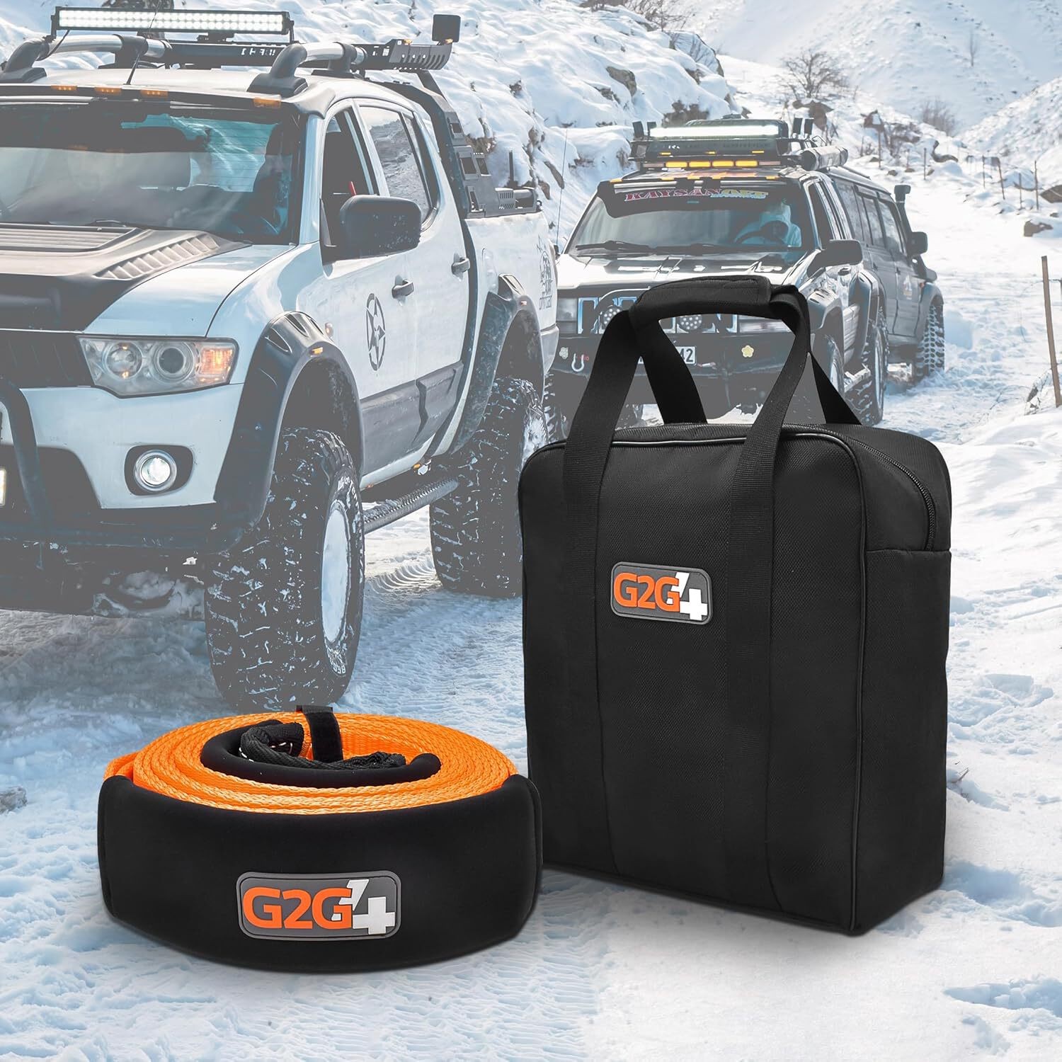 G2G4 Looped Tow Strap 20ft x 3" 35,000 LB Break Strength Off-Road Recovery 4WD