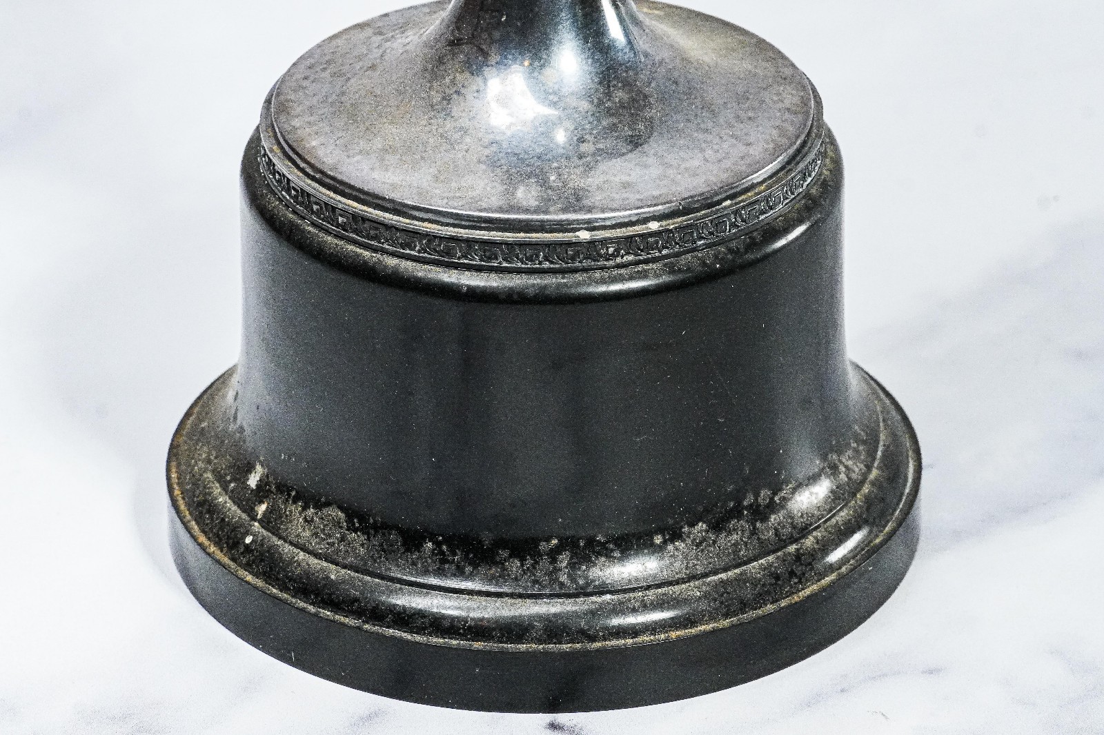 Classic Pair of Large Silverplate Antique Trophy Cup Trophies Home Decor Prop