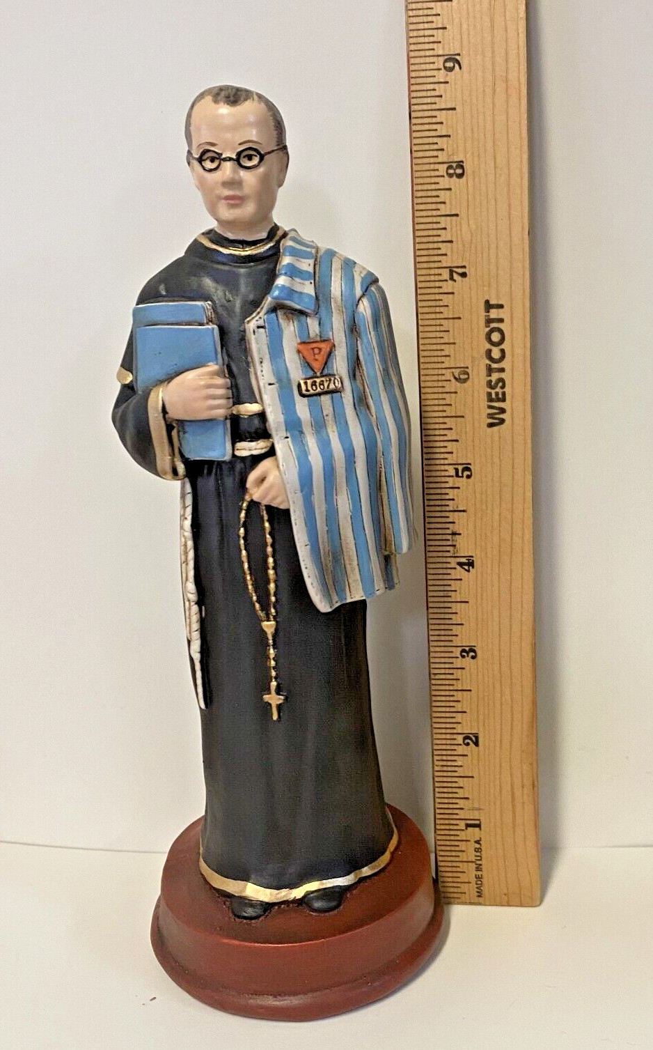 Saint Maximilian Kolbe 8.5" Statue New, from Colombia #L024