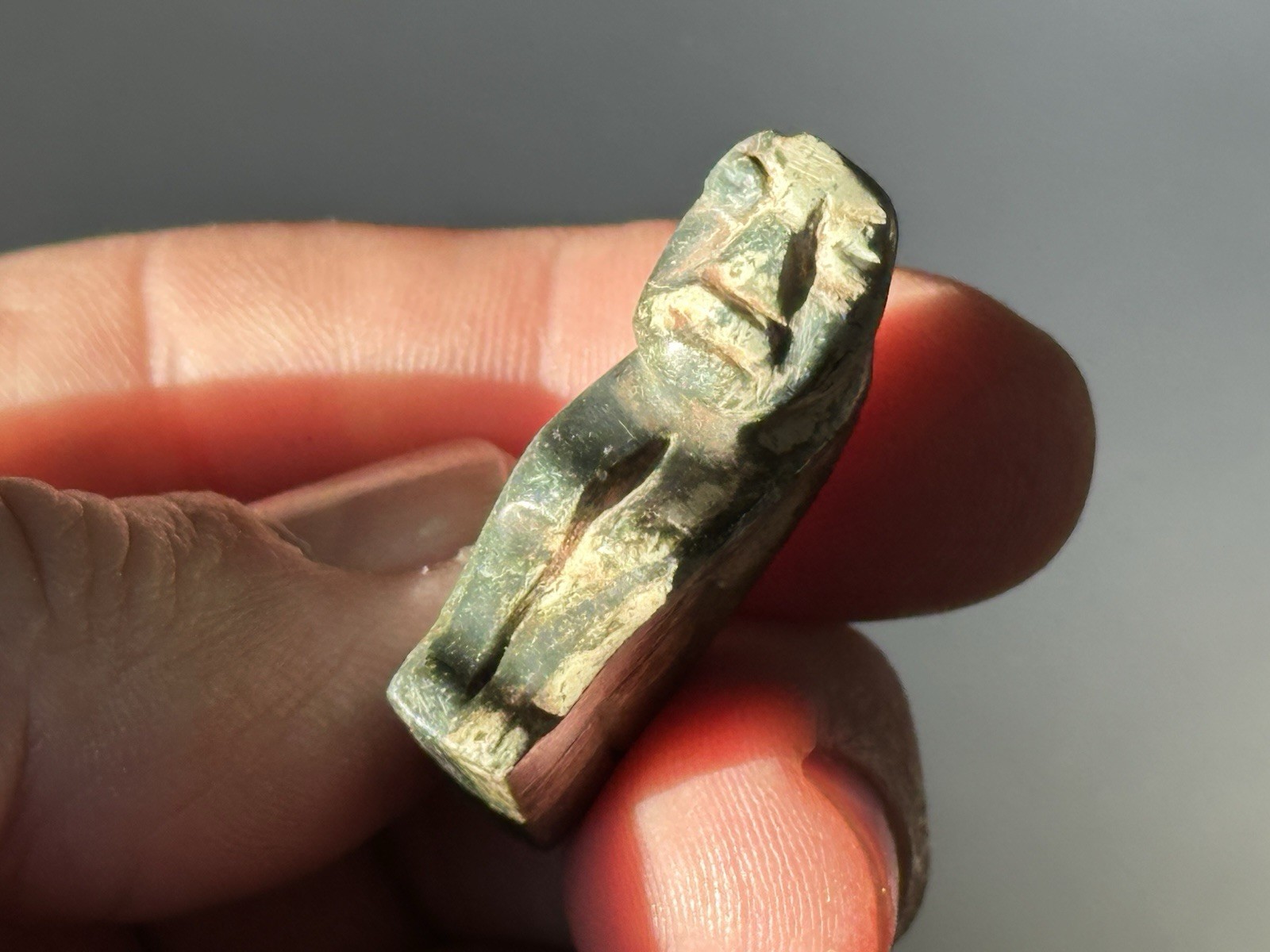 INCREDIBLE PRECOLUMBIAN HUMAN EFFIGY OLMEC JADE STATUE FIGURINE IDOL TOTEM, COA