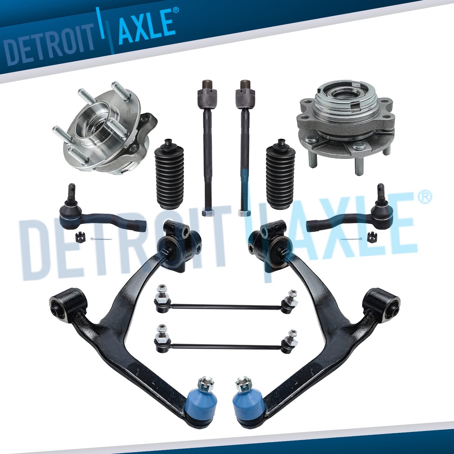 AWD Front Lower Control Arms Wheel Bearing Hub for 2003-2008 Infiniti FX35 FX45