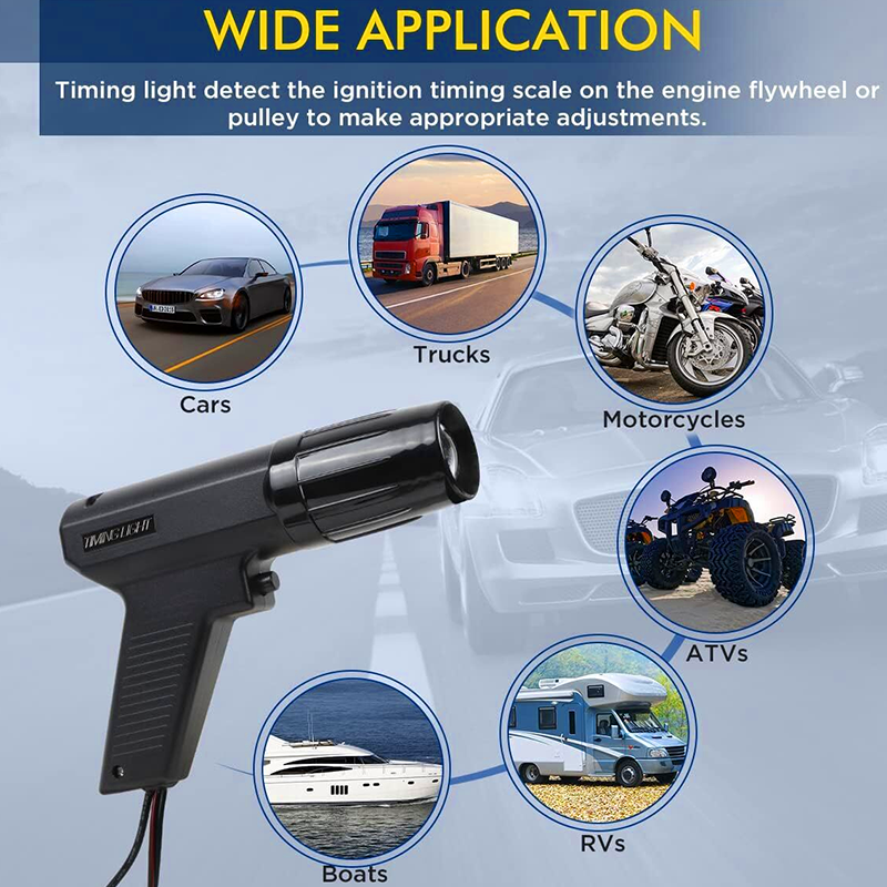 Petrol Engine Ignition Timing Gun Detector Xenon Light Inductive Strobe Test Kit