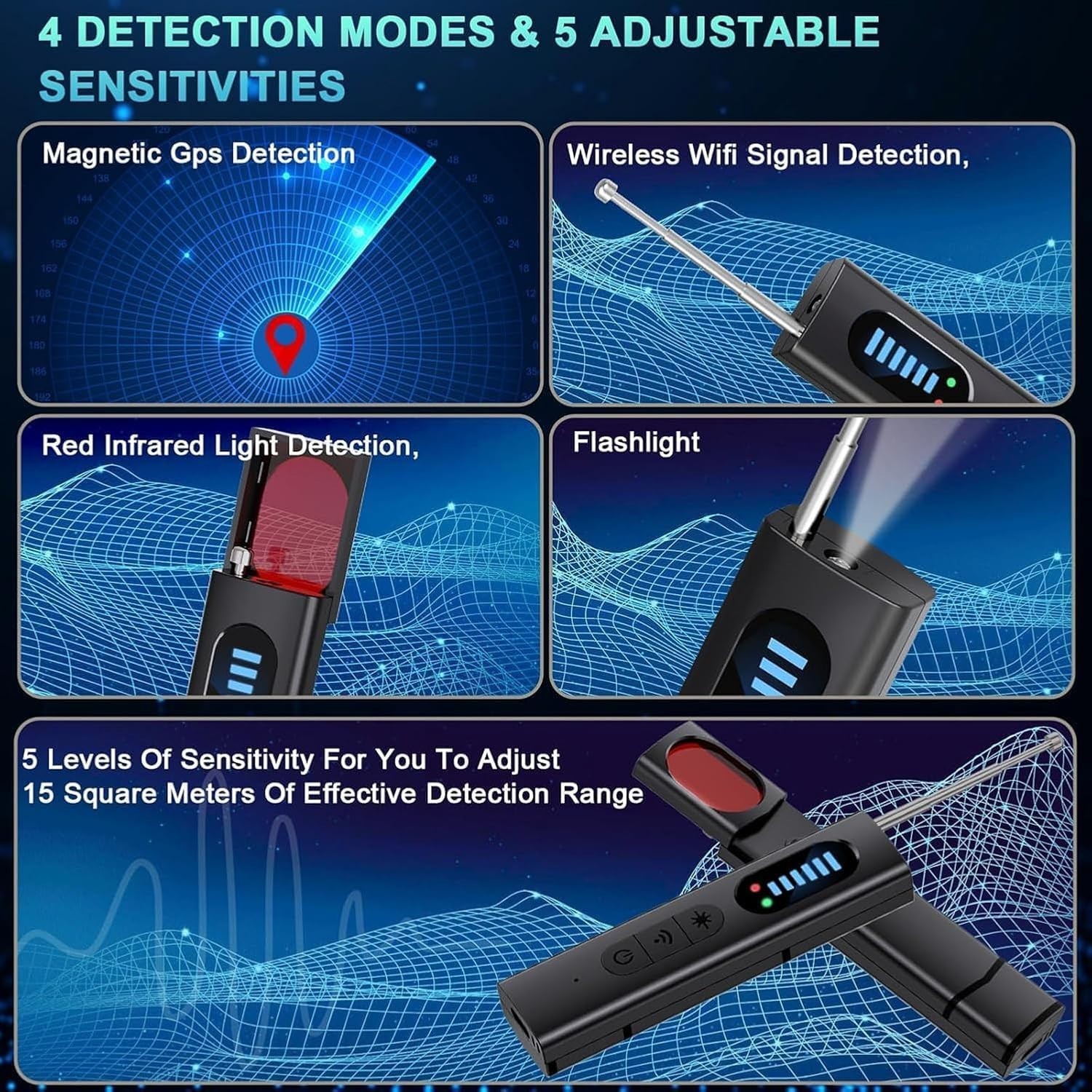 ⭐⭐⭐⭐⭐ Detector Profesional De Camaras Espias y Microfonos GPS Grabadoras 2025