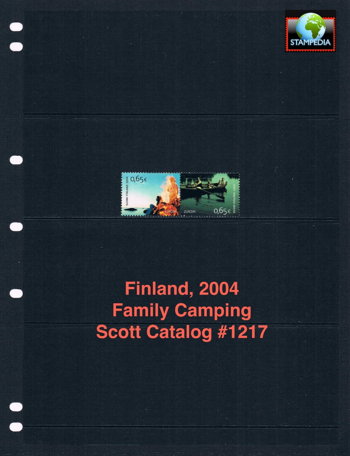 $4.00 Scott Value - 2004 FINLAND Camping, Family Vacations CV MNH NH UMM