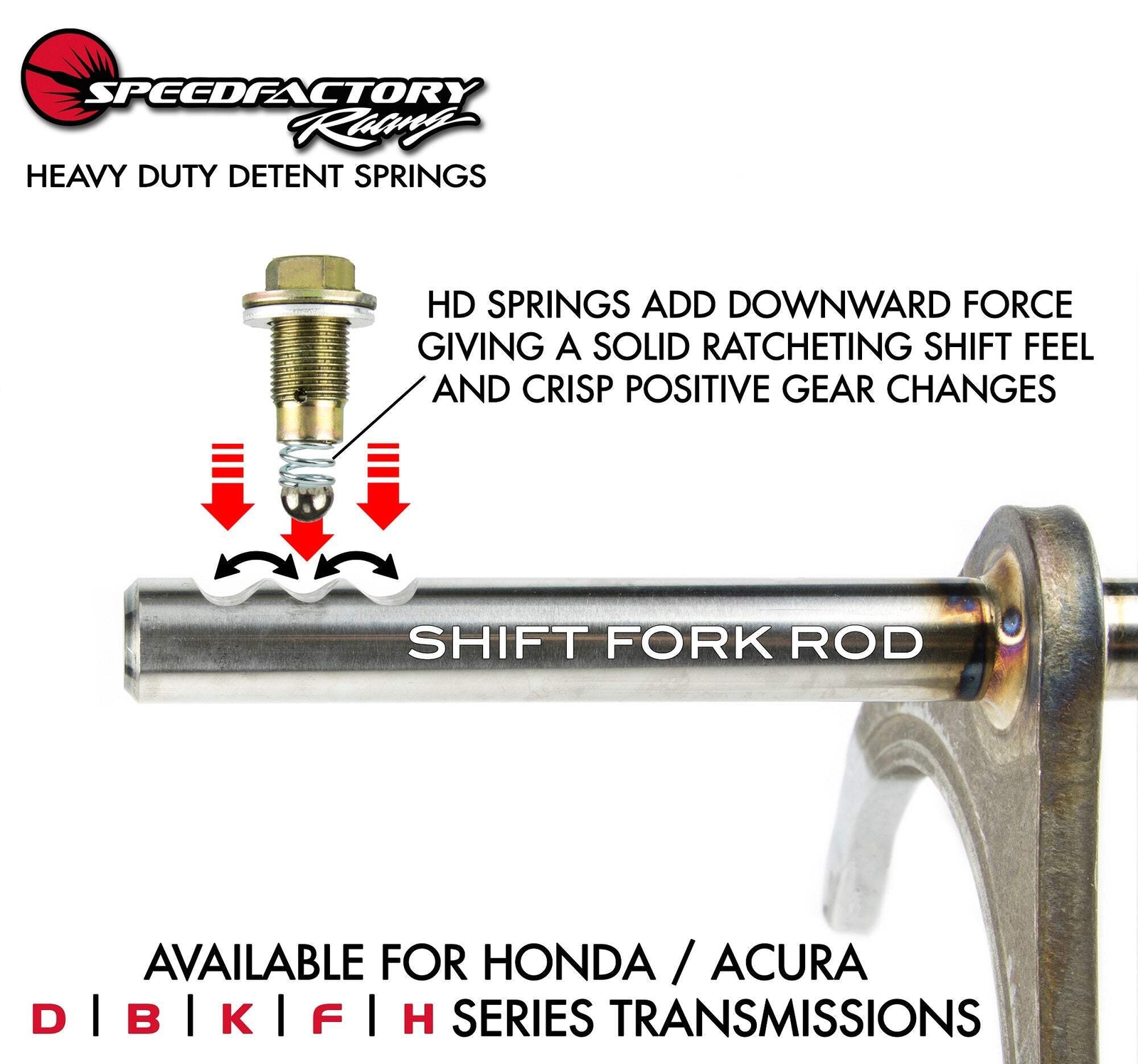 SpeedFactory Heavy Duty Detent Spring Kit for Honda B / F / H series [SF-05-006]