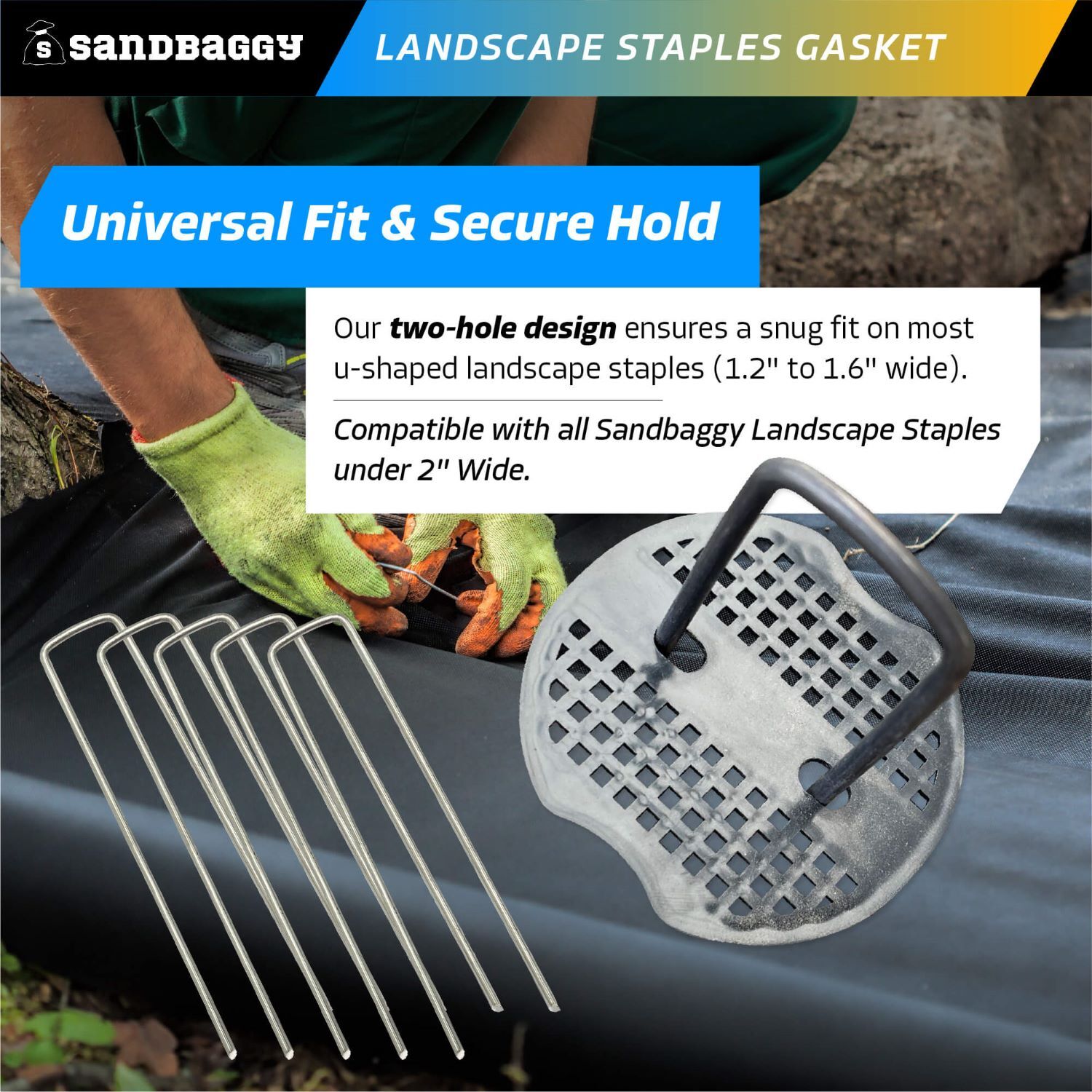 Sandbaggy Landscape Staples Gasket (*Staples Sold Separately)
