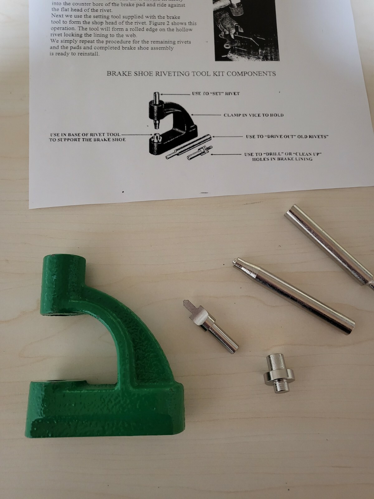Brake Shoe Rivet Tool, Brake Shoe Lining Rivet Tool 1900-1960s