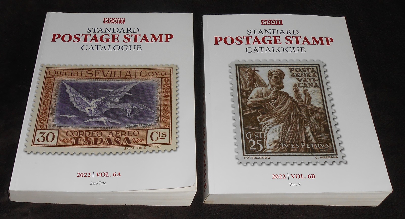 2022 Scott  Postage Stamp Catalogue- Vol. 6A "San-Tete"  & 6B "Thai-Z"
