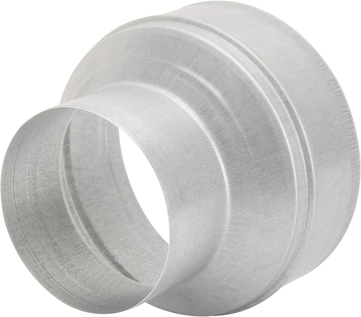 6 to 4 Inch Flexible Air Duct Reducer Adapter, Silver, New