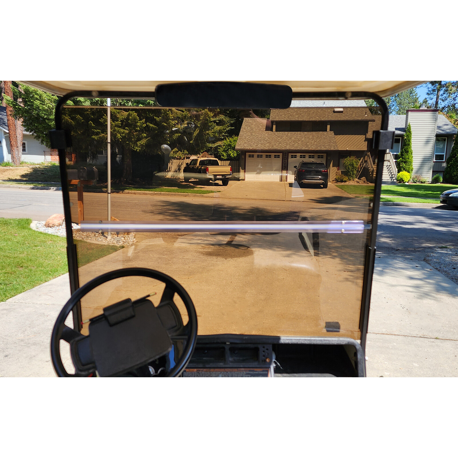 Tinted Fold Down Golf Cart Windshield Windscreen For EZGO Marathon 1986-1994.5