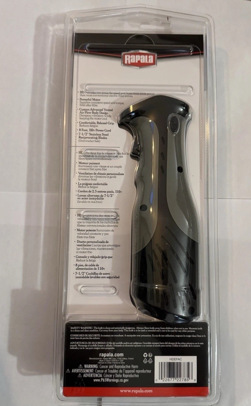 Rapala Heavy Duty Electric Fillet Knife 110 Volt System BRAND NEW SEALED