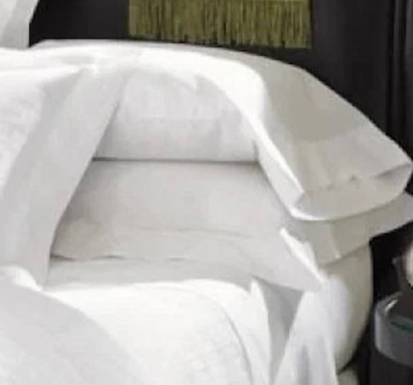 Sferra White King Pillowcase (1) 300TC Pima Cotton Sateen Murano Hospitality
