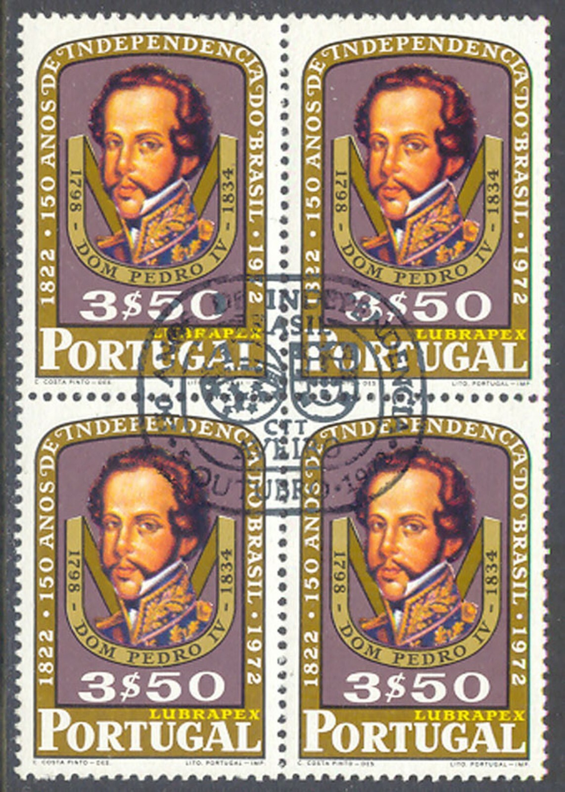 PORTUGAL 1972 150th anniversary of the independence of Brazil LUBRAPEX VARIETIES