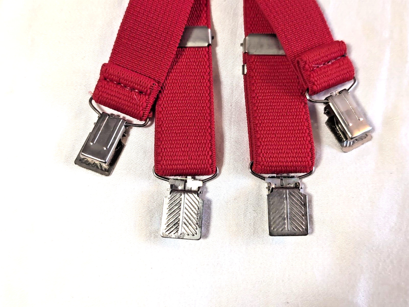 Boys Elastic Suspenders Lot Of 2 pairs Red Blue