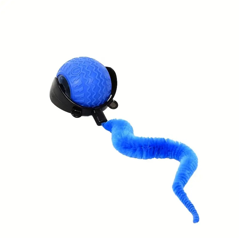 Interactive Cat Toy Ball USB Rechargeable w/ Tail Smart Motion Pet Toys Indoor