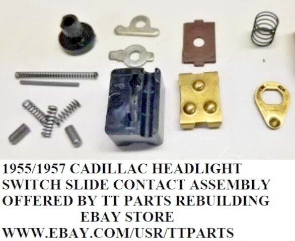 1955/1957  CADILLAC HEADLIGHT SWITCH SLIDE AND SWEEP ARM CONTACT ASSEMBLY
