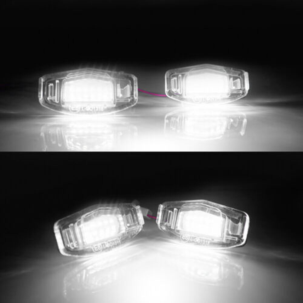 2Pcs LED License Plate Light Tag Lamp White For Honda Accord Civic Sedan
