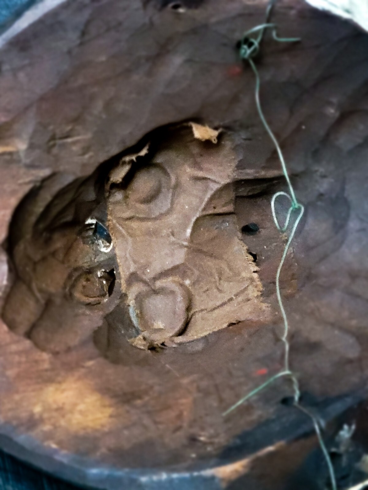 Antique Guatemalan Parade Dance Mask Wood Painted Glass Eyes Intact 19c