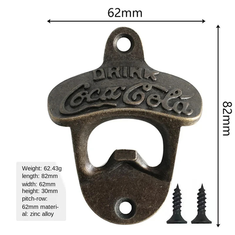 Coca Cola Soda Bottle Opener Wall Mounted Vintage Retro Beer Opener RAA