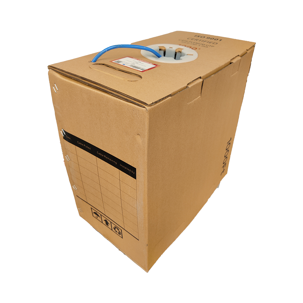 Cat6 Plenum 1000ft 550 Mhz Ethernet Cable Blue, White, Black, Purple And Yellow