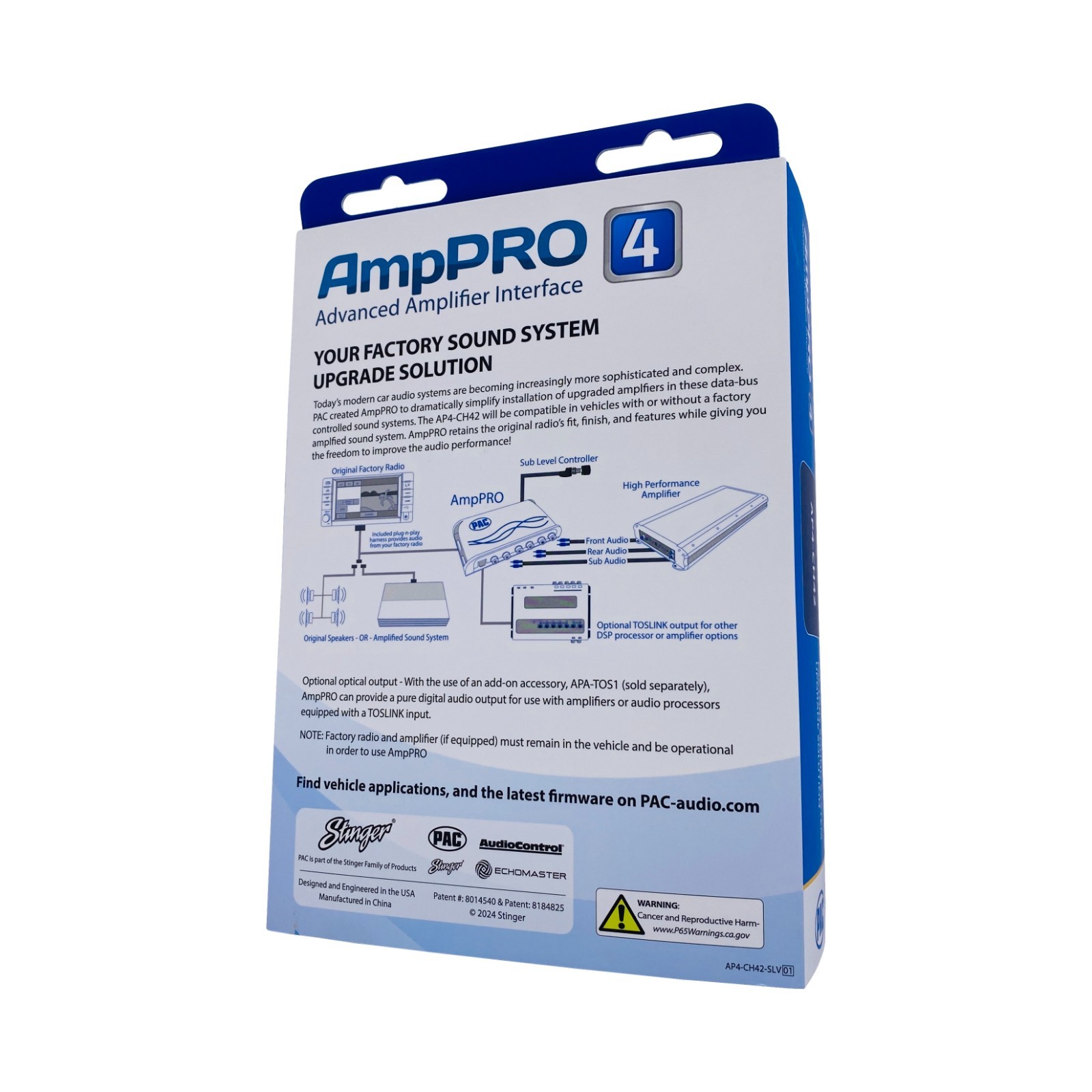 PAC AP4-CH42 Amplifier Integration Interface for select 2021-2025 Dodge Jeep Ram