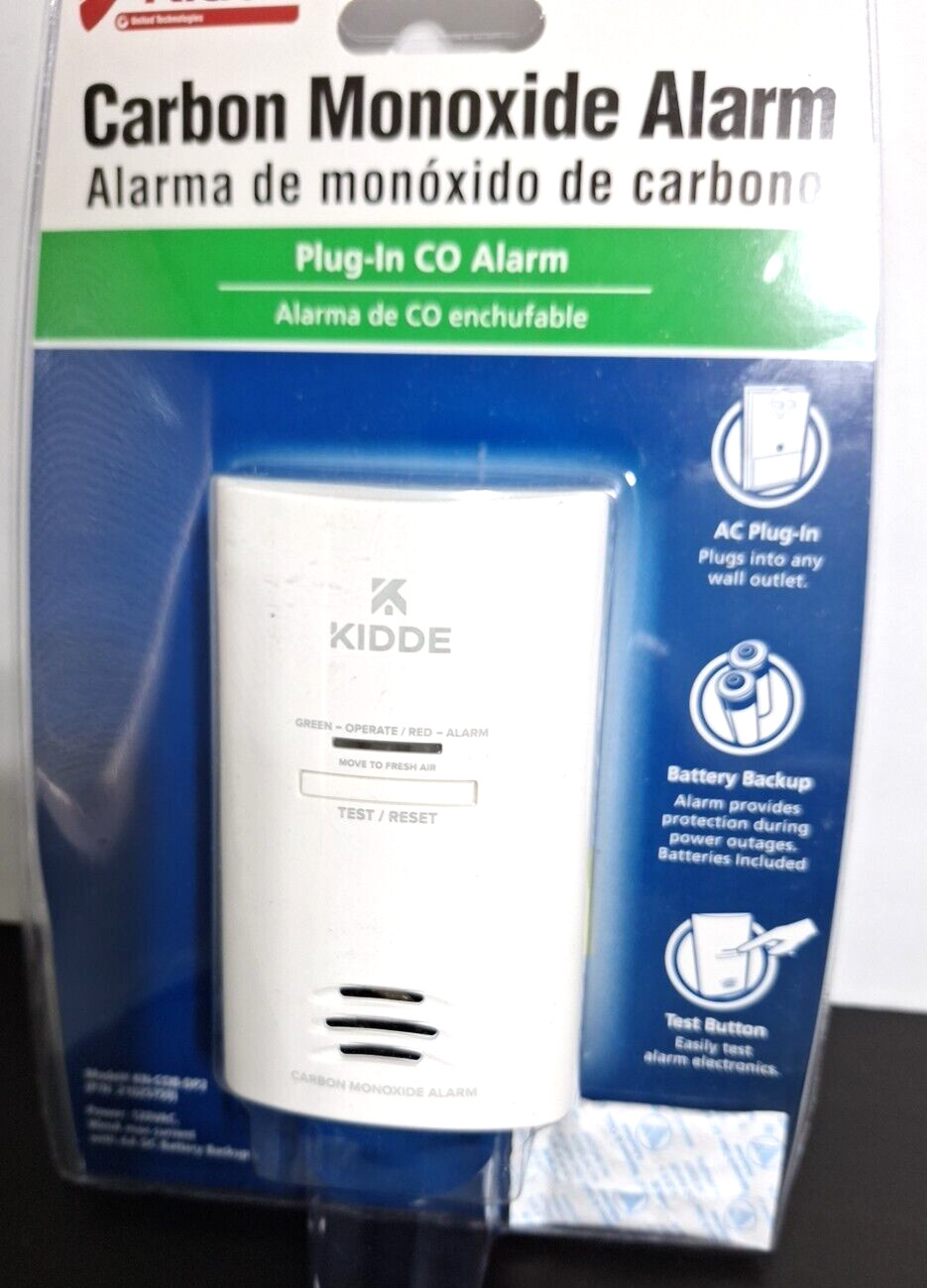 Kidde KN-COB-DP2 Carbon Monoxide Alarm AC Powered Plug In w/ Battery Backup New