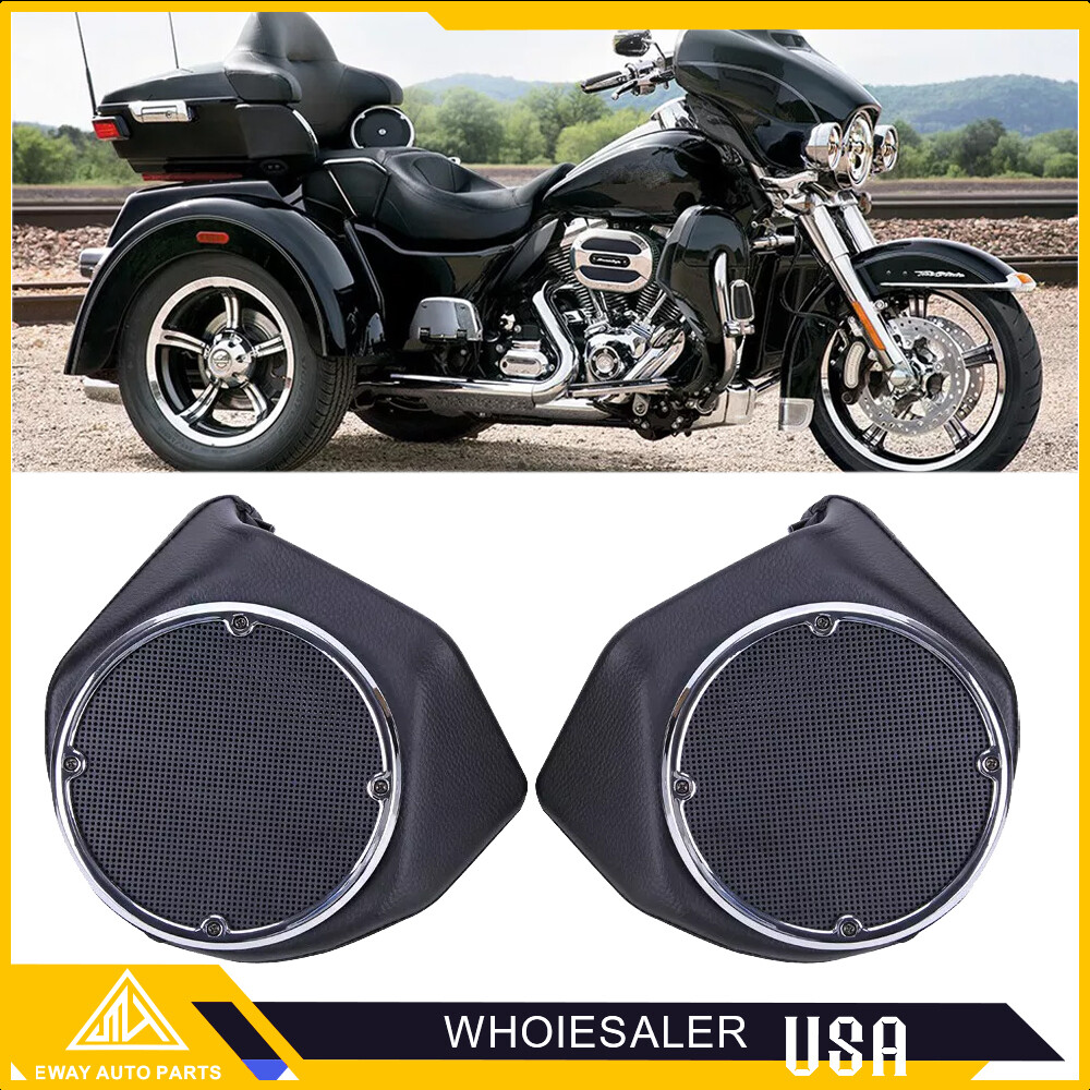 For Harley Touring King Tour Pak Pack Rear 6.5" Speaker Pods Box Trunk 2014-2024