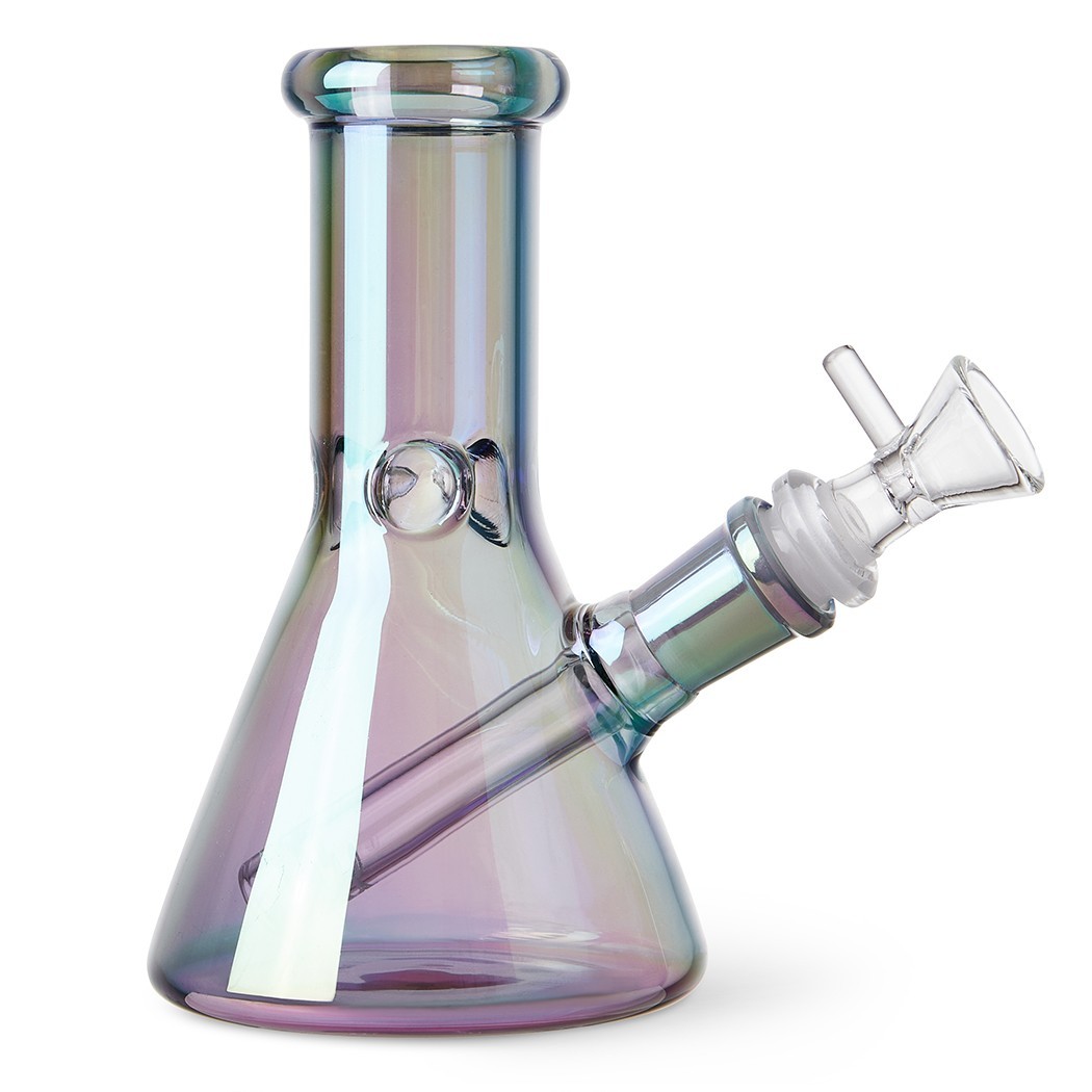 6.1" Mini Glass Bong Smoking Tobacco Glass Plating Water Pipe with 14mm Bowl