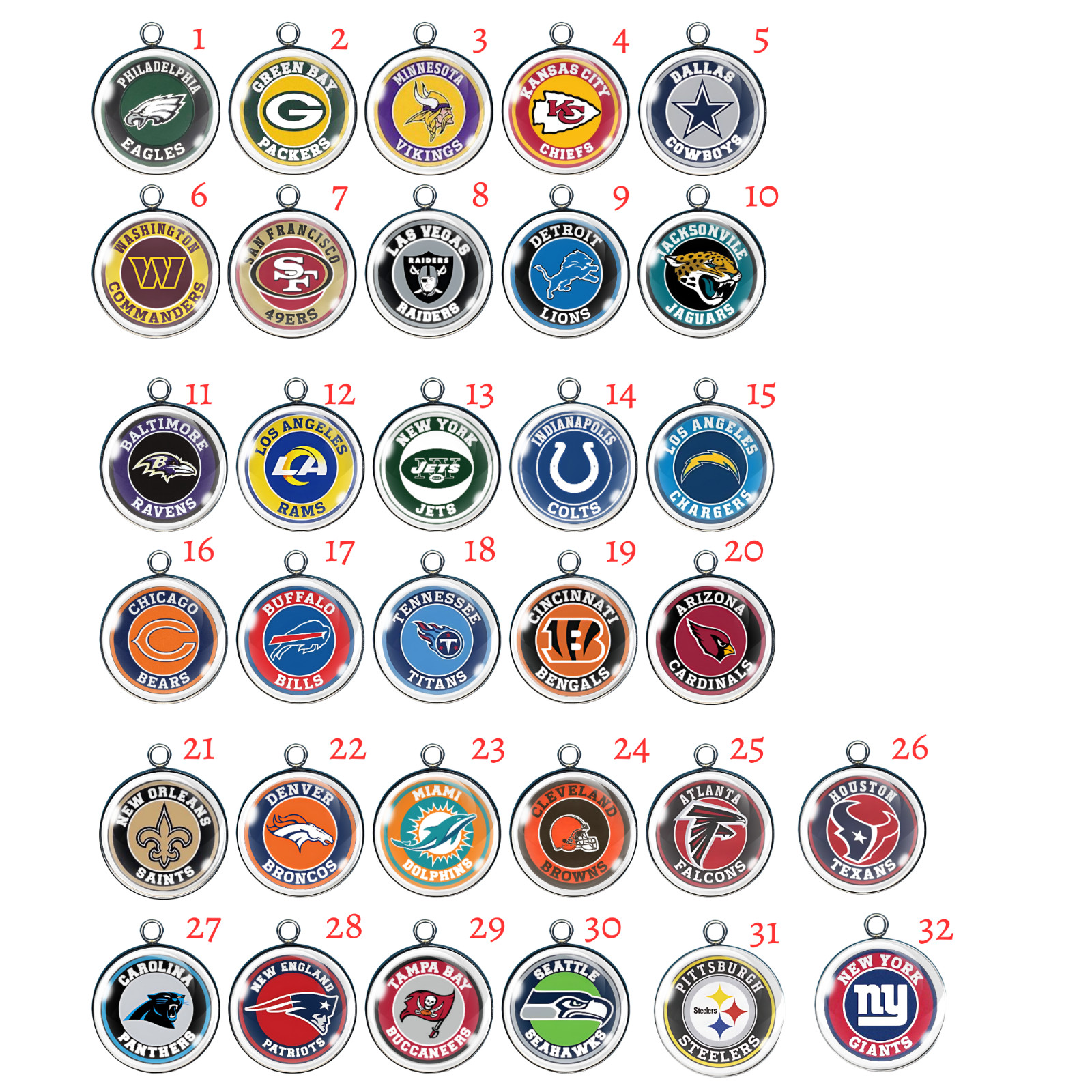 New Football Glass Cabochon Charms