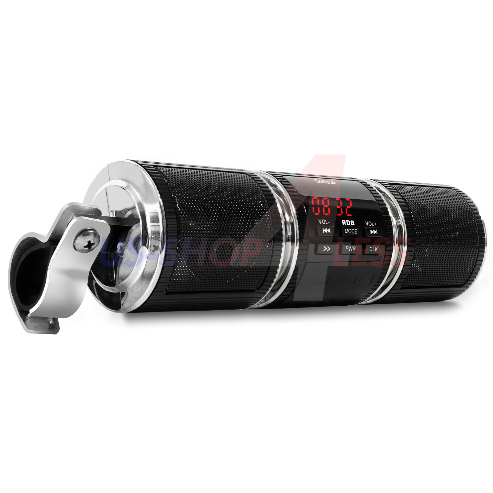 Handlebar Bluetooth Motorcycle Stereo Speaker Audio System MP3 ATV UTV 4Wheeler