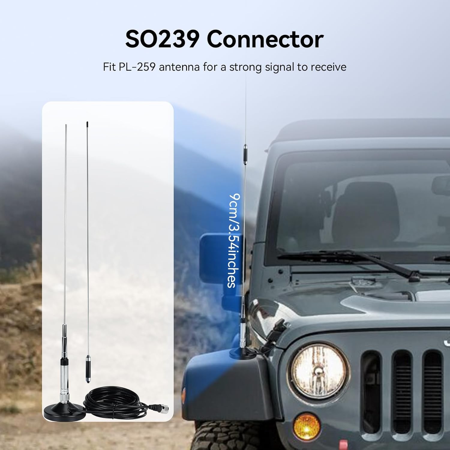 Retevis MB3A 40-Channel AM/FM CB Radio Kit Mobile Radio For Trucker With Antenna