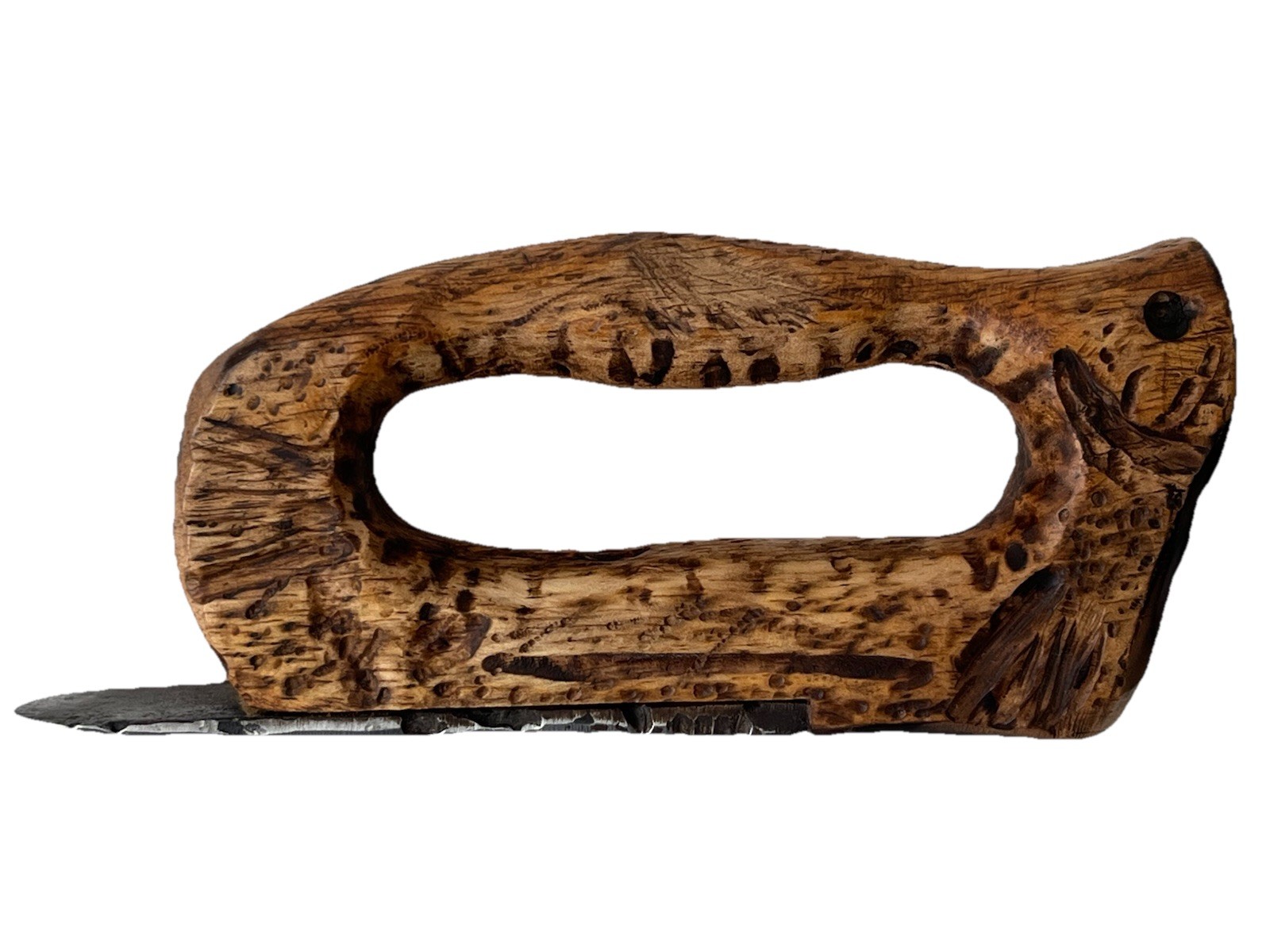 D-Shaped Pacific Northwest Coast Indigenous Adze (Modern Reproduction) 8"L x 3"T