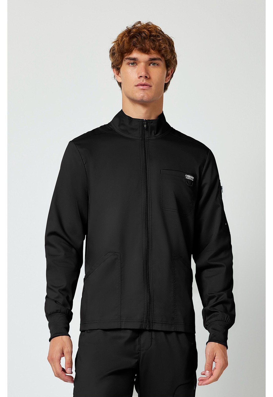 Cherokee Workwear Jacket WW320 BLK Black Revolution Men Zip Front Free Shipping