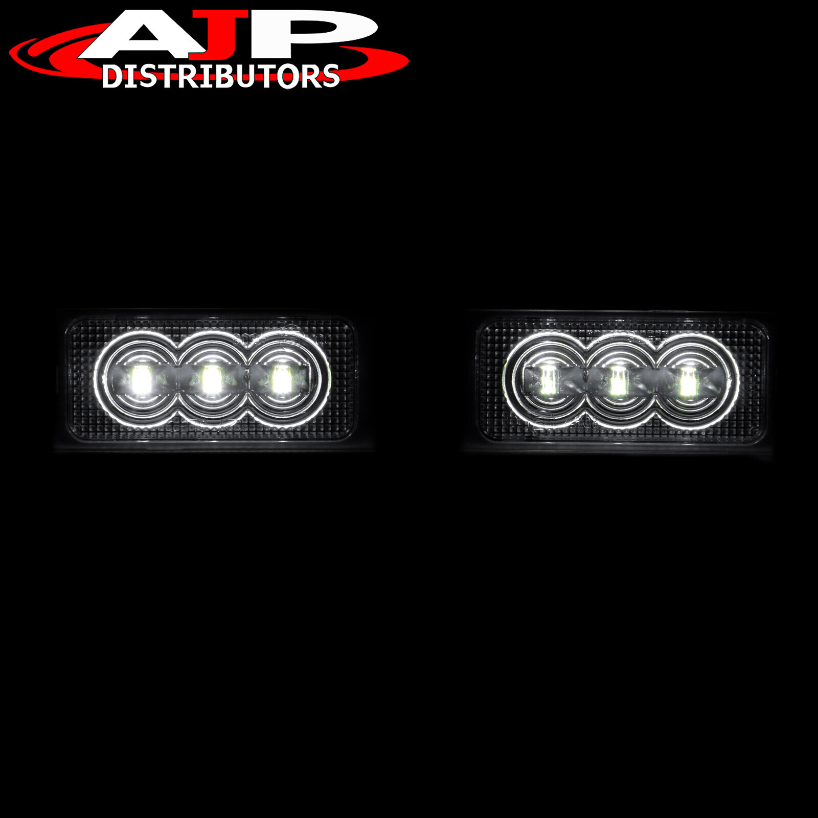 White LED License Plate Lights Housing Tag Lamps For 2007-2014 Ford Edge Escape