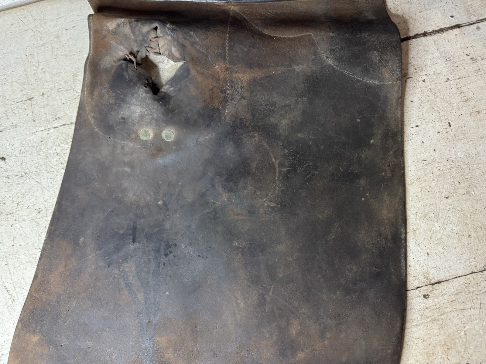 Antique Horse Leather Hames Cover Draft Horse Harness Pad Advertising