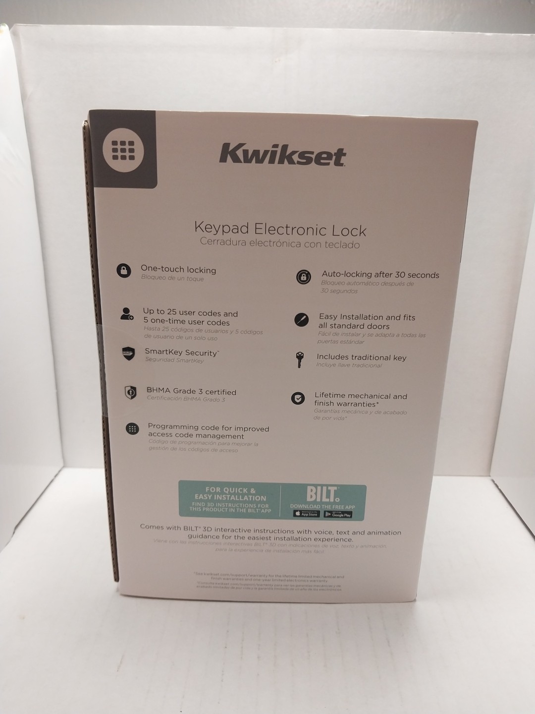 Kwikset Powerbolt 250 10-Button Keypad Electronic Deadbolt Lock in Satin Nickel
