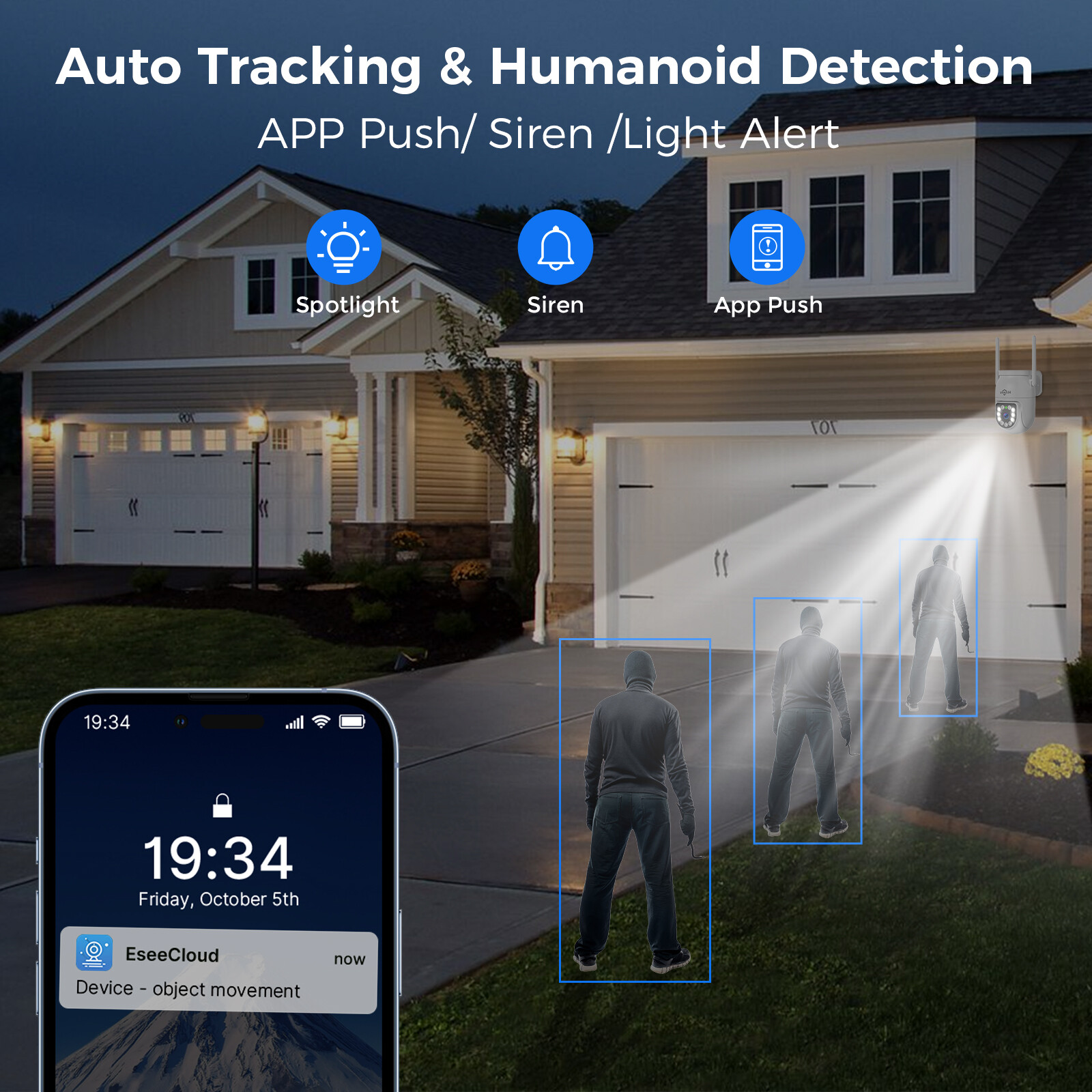 Hiseeu 3MP 16CH NVR Outdoor Wifi PTZ Security Camera System 2-Way Audio 500G HDD