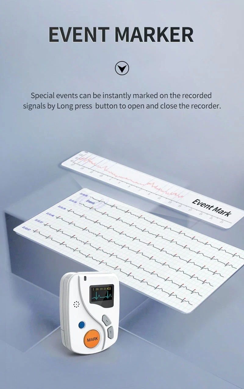 New 12 Channels ECG Holter 48Hour Recorder Dynamic EKG Monitor System TLC6000