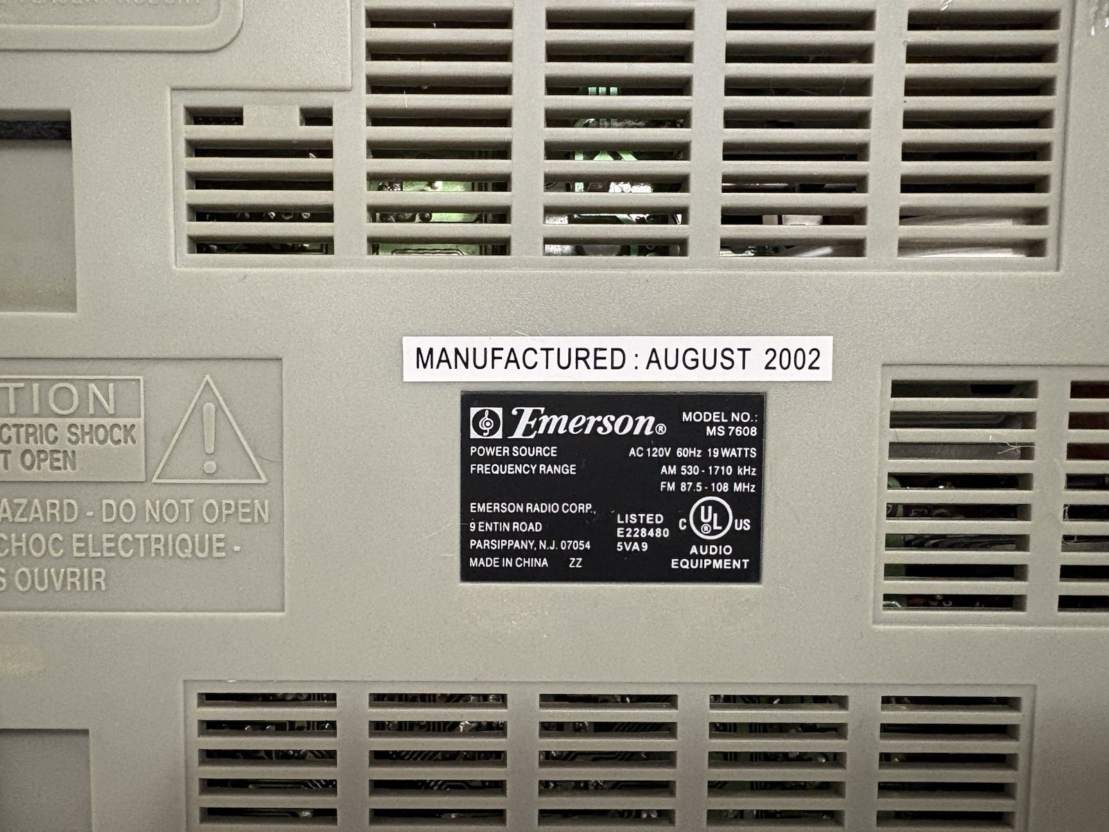 Emerson MS 7608 AM/FM Radio Compact Disc Player Micro System Vintage Works