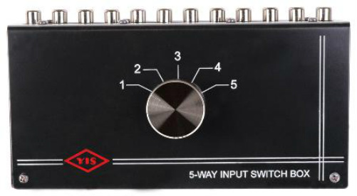 5 RCA Input Source Audio Selector Stereo Switch Inputs change Amplifier CD NEW