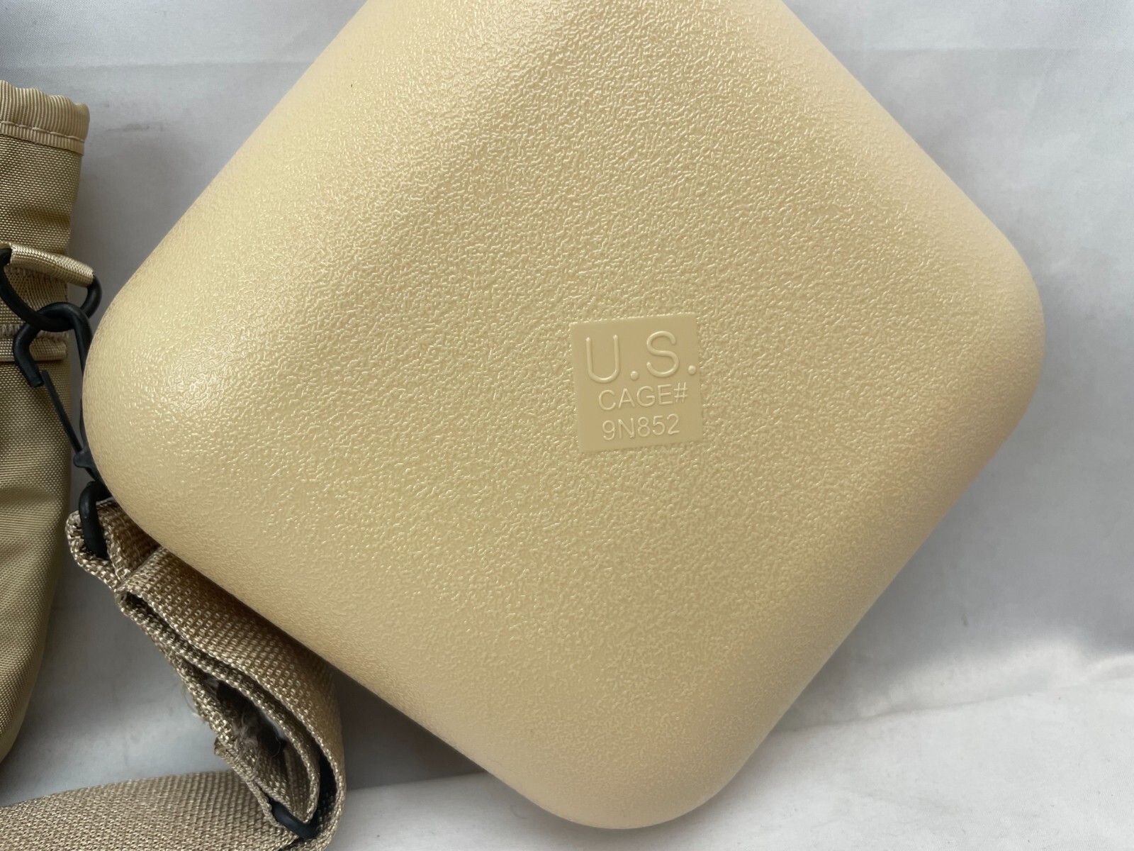 US Military 2 QT Collapsible Water Canteen & Cover Pouch Desert Tan w/ Strap NEW