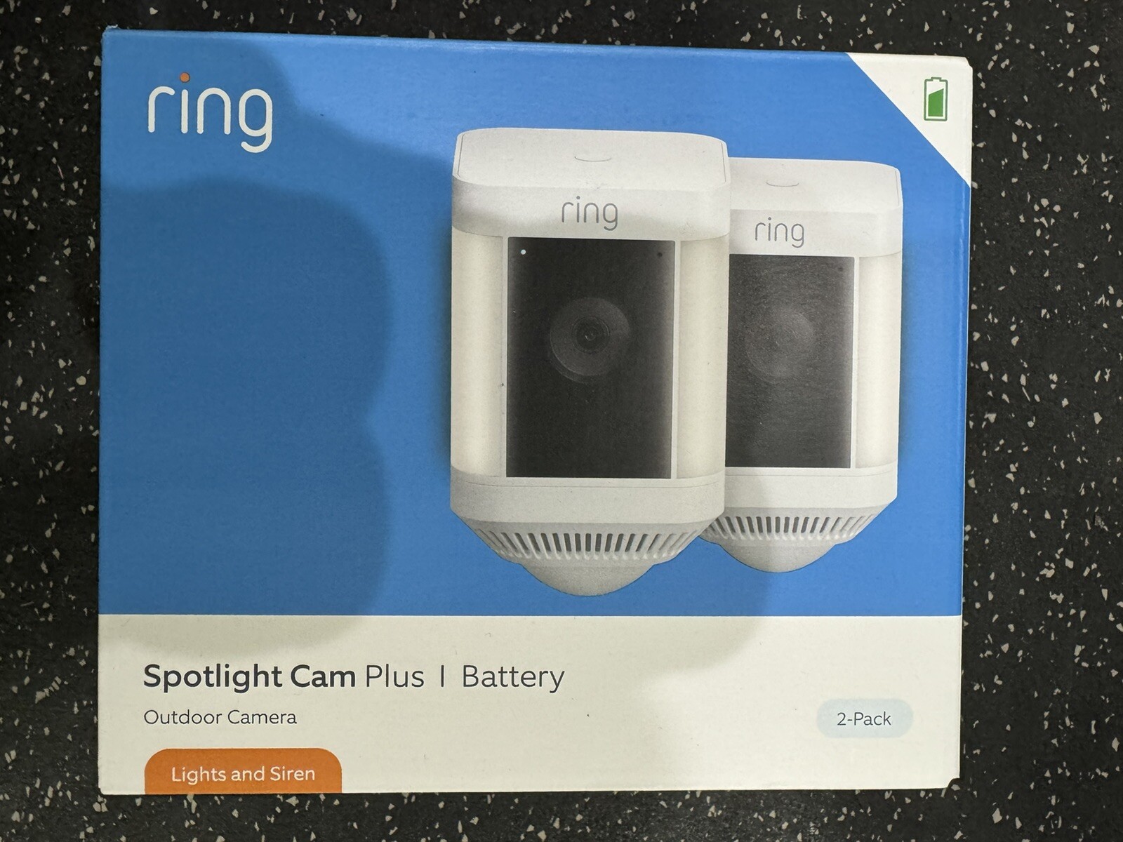 Ring Spotlight Cam Plus Camera Indoor/Outdoor Wireless Pack of 2 Battery New!!!!