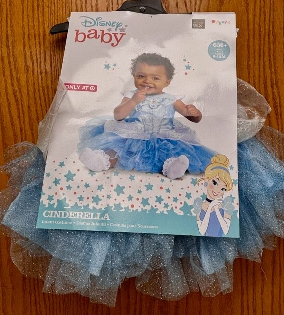 Disney Baby Infant Cinderella Tutu Dress with Cameo Costume, Size (6-12M), New