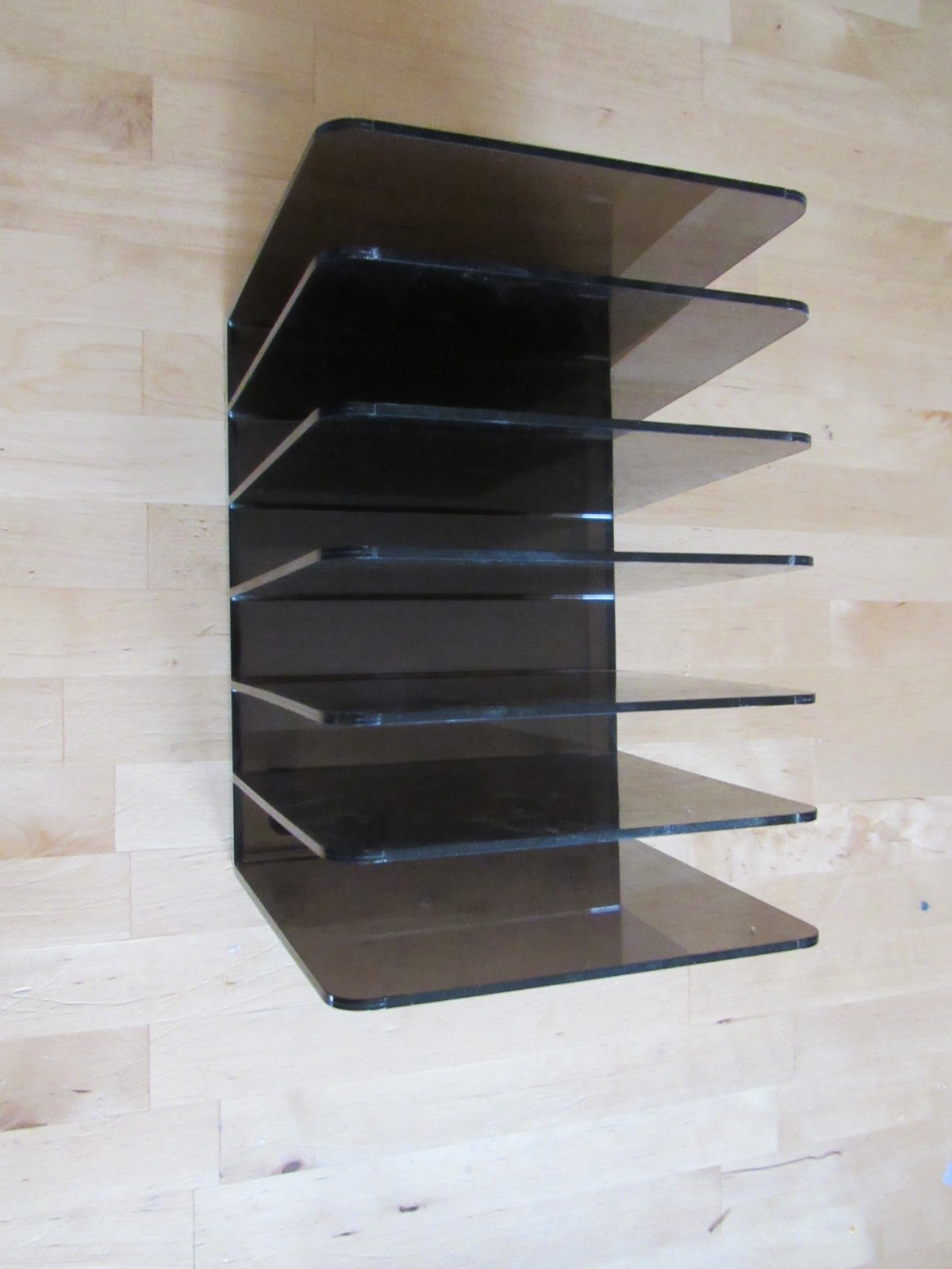 Brown Acrylic Letter Holder/ great condition!